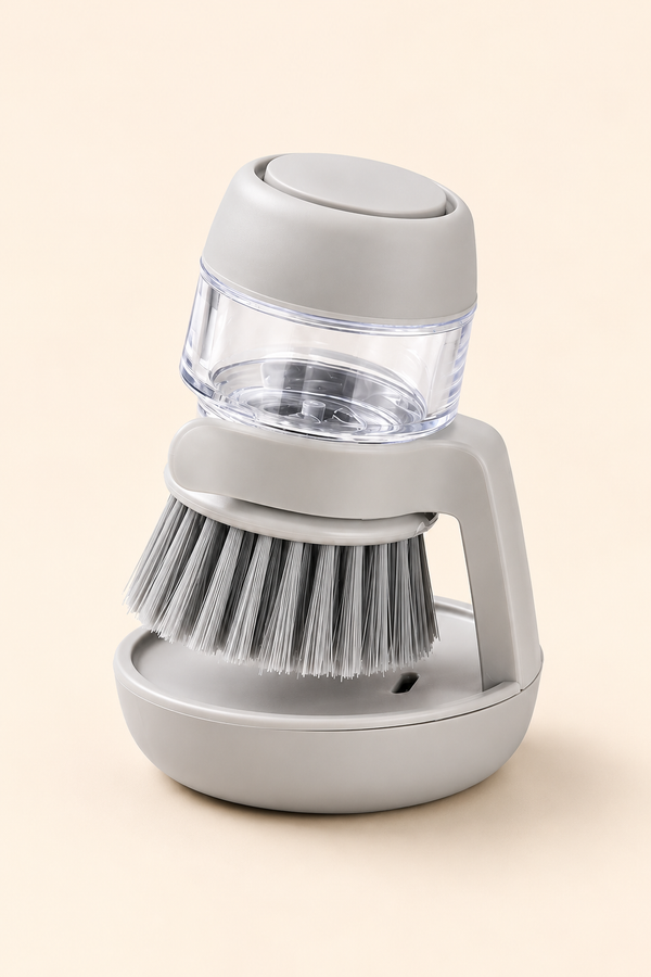 Escova de louça com dispenser de sabão